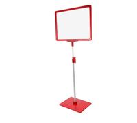 WRITWAA Supporto per Poster Trasparente Regolabile Altezza Espositore da Tavolo in Alluminio per Cartelli Pubblicitari Stand Pubblicitario Versatile per Negozi Uffici e Fiere