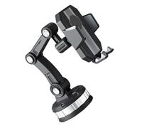 WRITWAA Supporto per Telefono Auto Grande Ventosa, Robusto e Sicuro, in Abs, Metallo e Silicone, per Navigazione e Uso Estivo in Veicolo Nero