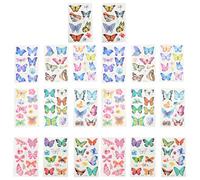 WRITWAA Tatuaggi Temporanei Farfalle Trasferibili 20 Pezzi Adesivi Sicuri Per Bambini e Ragazze Per Feste e Uso Creativo Fai Da Te
