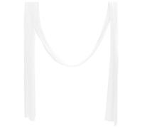 WRITWAA Tessuto per drappeggio arco nuziale: 4,98 m x 76 cm, bianca trasparente per fondale - per esterni per archi, altari e cabine fotografiche