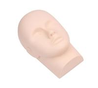 WRITWAA Testa di Manichino in Silicone per Pratica Extension Ciglia Adatta per Trucco e Formazione Utilizzabile in Saloni e Lezioni di Massaggio