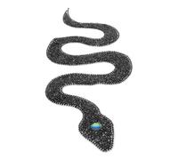 WRITWAA Toppa Termoadesiva Serpente con Strass Nera Applicazione Brillante per Abbigliamento Borse e Felpe Patch Decorativa Fai da Te per Giubbotti e Accessori Moda
