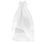 WRITWAA Veli da sposa con fiocco: velo da sposa a doppio con fiocco e fermagli per decorativi con fiocco per accessori per da sposa.