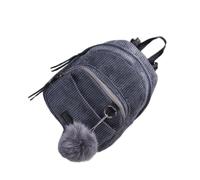 WRITWAA Zaino in Velluto a Coste per Ragazze, Stile Retrò Elegante | Spallacci Regolabili, Accessorio Pon Pon, per Weekend e Uso Esterno, Capiente per Portafoglio e Abiti