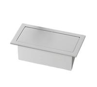 WRJAHCG Coperchio Quadrata per Pattumiera in Acciaio Inox, Conchiglia con Bilanciamento Integrato,Patta Altalena per Cestino per Armadio da Cucina da Incasso,Silver a