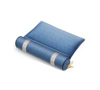 WRJAHCG Cuscino di Grano Saraceno, Cuscino per cervicale, cilindrico Cuscino Ortopedico, Cuscino ergonomico, Regalo per Mamma, papà, Marito e Moglie,[c] Dark Blue