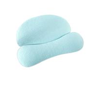 WRJAHCG Cuscino ergonomico Cervicale, Cuscino di Grano Saraceno Organico Ortopedico, Federa Sfoderabile e Lavabile, per Dormire per Alleviare Il Dolore al Collo,[b] Light Blue