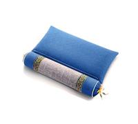 WRJAHCG Cuscino per Il Collo di Grano saraceno Biologico, Cuscino ergonomico Cilindrico, cervicali Supporto per Dormire, per casa, Viaggi, Ufficio,[b] Blue