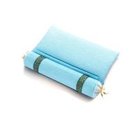 WRJAHCG Cuscino per Il Collo di Grano saraceno Biologico, Cuscino ergonomico Cilindrico, cervicali Supporto per Dormire, per casa, Viaggi, Ufficio,[d] Checkered Blue