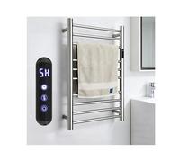 WRJAHCG Scalda Salviette da Bagno Elettrico,Scaldasalviette Elettrico Bagno Basso Consumo,40-70 ℃,Termoarredo da Muro Acciaio Inox con Timer 10 Barre Riscaldanti,Round Tube,Hardwired