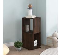 WRJENFSC Armadietto Girevole Rovere Fumo 34,5x34,5x75,5 cm Truciolato Libreria Cubi Libreria Scaffale Librerie Porta Libri per Ingresso Camera Da Letto Ufficio Studio