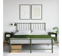 WRJENFSC Comodini 2 pz Verde Oliva 36x39x50,5 cm in Acciaio Comodino Camera Da Letto Moderno Comodino Piccolo Comodino Stretto Mobiletto Camera Da Letto per Salone Corridoio Studio Camera Da Letto
