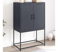 WRJENFSC Credenza Antracite 68,5x38,5x107 cm in Acciaio Credenza Cucina Alta Mobile Ingresso Mobili Soggiorno Mobili Cucina per Soggiorno Cucina Corridoio Salotto