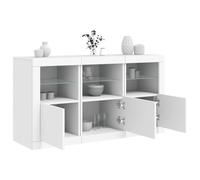 WRJENFSC Credenza con Luci LED Bianca 123x37x67 cm Mobile Salotto Mobile Ingresso Mobiletto Ingresso Dispensa Cucina per Sala Da Pranzo Cucina Salotto Soggiorno