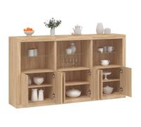 WRJENFSC Credenza con Luci LED Rovere Sonoma 181,5x37x100 cm Mobile Soggiorno Moderno Mobiletto Cucina Mobili Soggiorno Mobile Cucina Salvaspazio per Sala Da Pranzo Corridoio Soggiorno Cucina