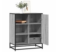 WRJENFSC Credenza Grigio Sonoma 62x35x76 cm in Legno Multistrato Credenza Cucina Bassa Mobiletto Cucina Credenza Soggiorno Penisola Cucina per Sala Da Pranzo Cucina Soggiorno Salotto