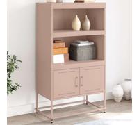 WRJENFSC Credenza Rosa 68,5x38,5x123,5 in Acciaio Credenze E Buffet Sala Da Pranzo Credenza Cucina Madia Soggiorno Moderna Mobiletto Ingresso per Cucina Salotto Soggiorno Sala Da Pranzo
