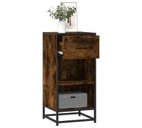 WRJENFSC Credenza Rovere Fumo 35,5x35x76 cm in Truciolato Credenza Cucina Bassa Mobiletto Cucina Mobile Soggiorno Madia Soggiorno Moderna per Cucina Salotto Corridoio Soggiorno