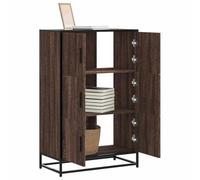 WRJENFSC Credenza Rovere Marrone 68x35x106,5cm Legno Multistrato Metallo Credenza Cucina Bassa Mobile Ingresso Credenza Cucina Dispensa Cucina per Soggiorno Sala Da Pranzo Cucina Corridoio