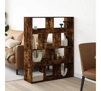 WRJENFSC Divisorio Stanza Rovere Fumo 100x33x125,5 cm in Truciolato Libreria Divisoria Ambiente Libreria Angolare Libreria Bassa Libreria Sospesa per Ingresso Soggiorno Ufficio Studio