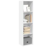 WRJENFSC Libreria Bianca 40x30x152 cm in Legno Multistrato Libreria Colonna Libreria Da Parete Libreria Verticale Libreria Angolare Da Terra per Ufficio Ingresso Soggiorno Camera Da Letto