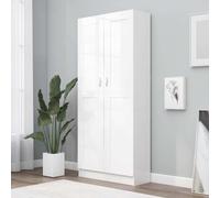 WRJENFSC Libreria Bianca 82,5x30,5x185,5 cm in Legno Multistrato Libreria Ad Angolo Librerie Libreria Da Parete Sospesa Libreria Da Scrivania per Soggiorno Ufficio Ingresso Camera Da Letto