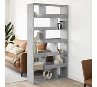 WRJENFSC Libreria Grigio Cemento 100x33x187,5 cm in Truciolato Libreria Cubi Libreria Verticale Librerie Libreria Da Parete Sospesa per Studio Ufficio Ingresso Camera Da Letto