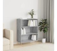 WRJENFSC Libreria Grigio Cemento 69,5x32,5x90 cm in Legno Multistrato Libreria Cubi Libreria Librerie Libreria Da Scrivania per Studio Camera Da Letto Soggiorno Ingresso