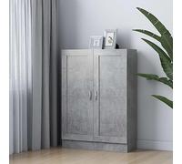 WRJENFSC Libreria Grigio Cemento 82,5x30,5x115 cm in Legno Multistrato Libreria Ad Angolo Librerie Libreria Da Parete Sospesa Libreria Da Scrivania per Soggiorno Ufficio Ingresso Camera Da Letto