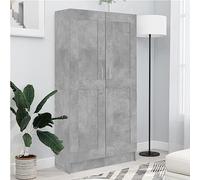 WRJENFSC Libreria Grigio Cemento 82,5x30,5x150 cm in Legno Multistrato Libreria Ad Angolo Librerie Libreria Da Parete Sospesa Libreria Da Scrivania per Soggiorno Ufficio Ingresso Camera Da Letto