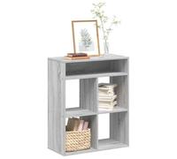 WRJENFSC Libreria Grigio Sonoma 66x31x80 cm in Legno Multistrato Libreria Angolare Da Terra Librerie Libreria Sospesa Libreria Da Scrivania per Soggiorno Ufficio Ingresso Studio