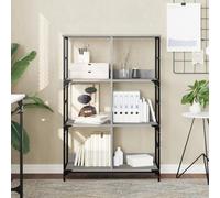 WRJENFSC Libreria Grigio Sonoma 78,5x33x117,5 cm in Legno Multistrato Libreria Moderna Libreria Verticale Libreria Scaffale Libreria Piccola per Ingresso Camera Da Letto Studio Soggiorno
