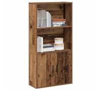 WRJENFSC Libreria Legno Vecchio 60x24x120 cm in Legno Multistrato Libreria Verticale A Colonna Da Terra Libreria Bassa Porta Libri Libreria Da Parete Sospesa per Ufficio Studio Soggiorno Ingresso
