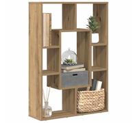 WRJENFSC Libreria Rovere Artigianale 63x20x90 cm in Truciolato Libreria A Muro Libreria Verticale Porta Libri Libreria Sospesa per Ufficio Soggiorno Ingresso Studio