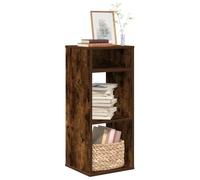 WRJENFSC Libreria Rovere Fumo 34x31x80 cm in Legno Multistrato Libreria Angolare Da Terra Librerie Libreria Sospesa Libreria Da Scrivania per Soggiorno Ufficio Ingresso Studio