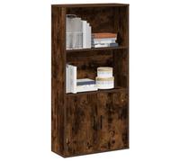 WRJENFSC Libreria Rovere Fumo 60x24x120 cm in Truciolato Libreria Verticale A Colonna Da Terra Libreria Bassa Porta Libri Libreria Da Parete Sospesa per Ufficio Studio Soggiorno Ingresso