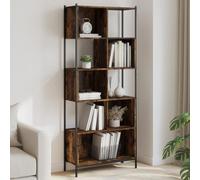 WRJENFSC Libreria Rovere Fumo 72x28x172 cm in Legno Multistrato Libreria Cubi Libreria Scaffale Librerie Porta Libri per Soggiorno Camera Da Letto Ufficio Studio