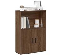 WRJENFSC Libreria Rovere Marrone 60x24x85 cm in Legno Multistrato Libreria Verticale A Colonna Da Terra Libreria Bassa Porta Libri Libreria Da Parete Sospesa per Ufficio Studio Soggiorno Ingresso