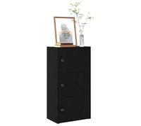 WRJENFSC Libreria Rovere Nero 40x24x77 cm in Legno Multistrato Libreria Verticale A Colonna Da Terra Libreria Da Parete Libreria Da Scrivania Libreria Angolare Da Terra per Ingresso Soggiorno Studio