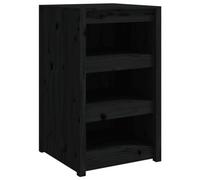 WRJENFSC MEPPEL - Mobile da cucina per esterni, in legno di pino massiccio, modulo cucina da giardino, per cucina esterna, armadietto portaoggetti, nero, 55 x 55 x 92 cm