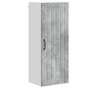 WRJENFSC Mobile da cucina Lucca grigio cemento - Mobile pensile moderno per la cucina - Mobile da parete stabile in legno - 40 x 31 x 100 cm - Mobili da cucina