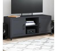 WRJENFSC Mobile TV Antracite 100,5x39x43,5 cm Acciaio Mobile Basso Soggiorno Mobili Soggiorno Mobile Salotto Soggiorno Moderno Mobili per Soggiorno Sala Giochi Sala Studio Sala Da Pranzo