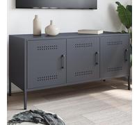 WRJENFSC Mobile TV Antracite 100,5x39x50,5 cm in Acciaio Tavolino Porta Tv Mobili Soggiorno Mobile Sala Mobile Soggiorno Moderno per Ingresso Sala Da Pranzo Sala Studio Soggiorno