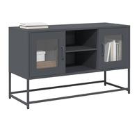 WRJENFSC Mobile TV Antracite 100,5x39x60,5 cm in Acciaio Tavolino Porta Tv Mobile Tv Soggiorno Soggiorno Moderno Mobili Mobile Soggiorno Moderno per Soggiorno Sala Studio Sala Da Pranzo Cucina