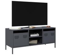 WRJENFSC Mobile TV Antracite 101,5x39x43,5 cm Acciaio Laminato a Freddo Tv Vintage Soggiorno Per Mobile Moderno per Cucina Sala Giochi Sala Studio Soggiorno