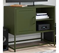 WRJENFSC Mobile TV Giallo Senape 100,5x39x60,5 cm in Acciaio Tavolino Tv Mobili Soggiorno Mobile Sala Soggiorno Moderno Mobili per Camera Da Letto Sala Di Ricreazione Ingresso Sala Studio