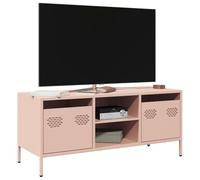 WRJENFSC Mobile TV Rosa 101,5x39x43,5 cm in Acciaio Laminato a Freddo Tv Vintage Soggiorno Per Mobile Moderno per Cucina Sala Giochi Sala Studio Soggiorno