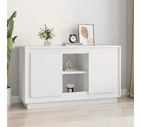 WRJENFSC Mobiletto Multiuso Madia Ingresso Credenza Soggiorno Vetrina Credenza Bianca 102x35x60 cm in Legno Multistrato Adatto per Camera da Letto, Salotto, Studio, Soggiorno