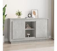 WRJENFSC Mobiletto Multiuso Madia Ingresso Credenza Soggiorno Vetrina Credenza Grigio Cemento 102x35x60 cm in Legno Multistrato Adatto per Camera da Letto, Salotto, Studio, Soggiorno