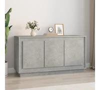 WRJENFSC Mobiletto Multiuso Madia Ingresso Credenza Soggiorno Vetrina Credenza Grigio Cemento 102x35x55 cm in Legno Multistrato Adatto per Camera da Letto, Salotto, Studio, Soggiorno
